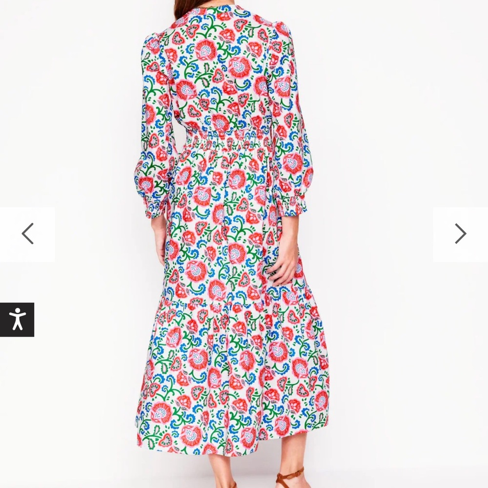 EUC! Boden Elana Tiered Cotton Midi Dress Midi Dress, Size 4 - Picture 4 of 9